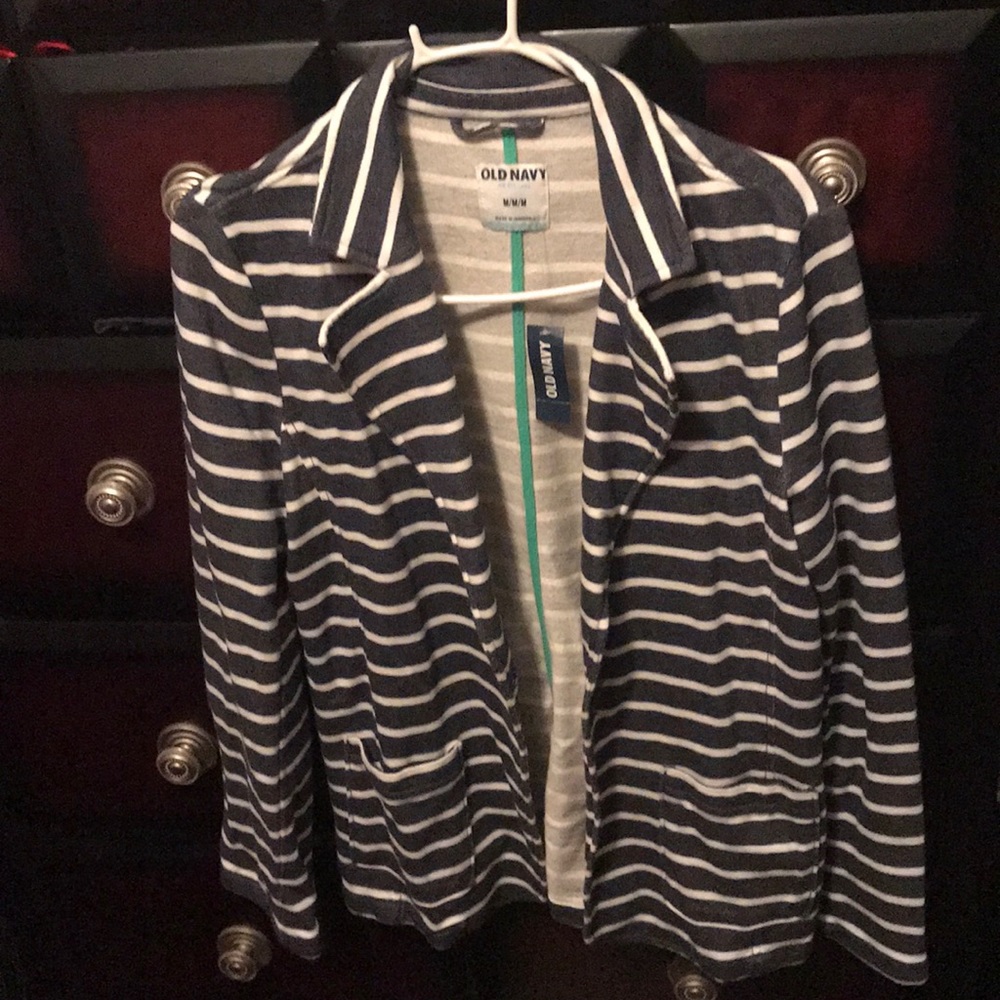 Striped, cotton blazer from Old Navy Size M